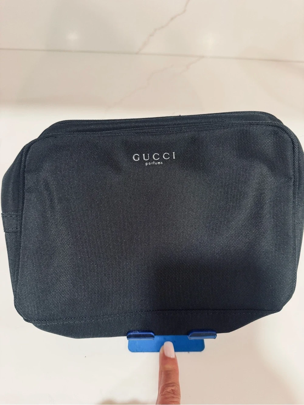 Gucci Parfums Black Nylon Travel Pouch Bag— NEVER USED, Original Packaging 2017
